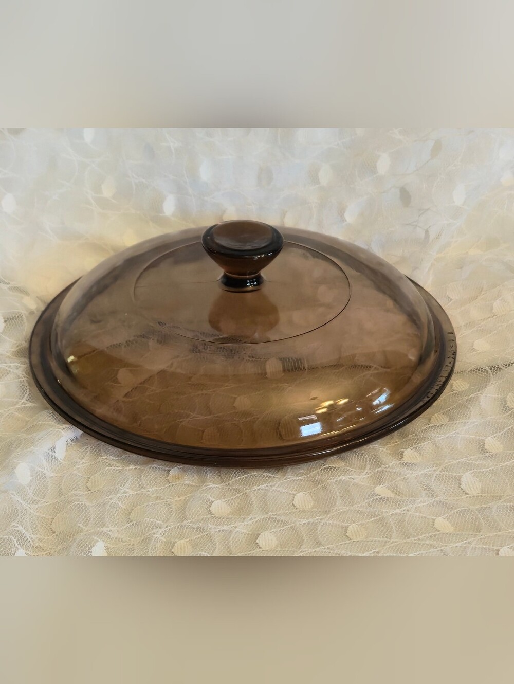 Pyrex Vision Corning V1.5C Glass Amber/Brown 6 1/4” Replacement Lid ONLY